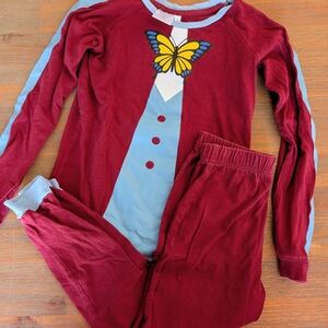 George Maroon Pajama Set with Butterfly Design
